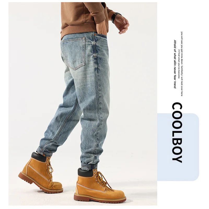 Men Clothing 2022 Fashion New Style Loose Straight Cylinder Jeans Trend Simplicity Casual Pants Vintage Trousers Autumn Female
