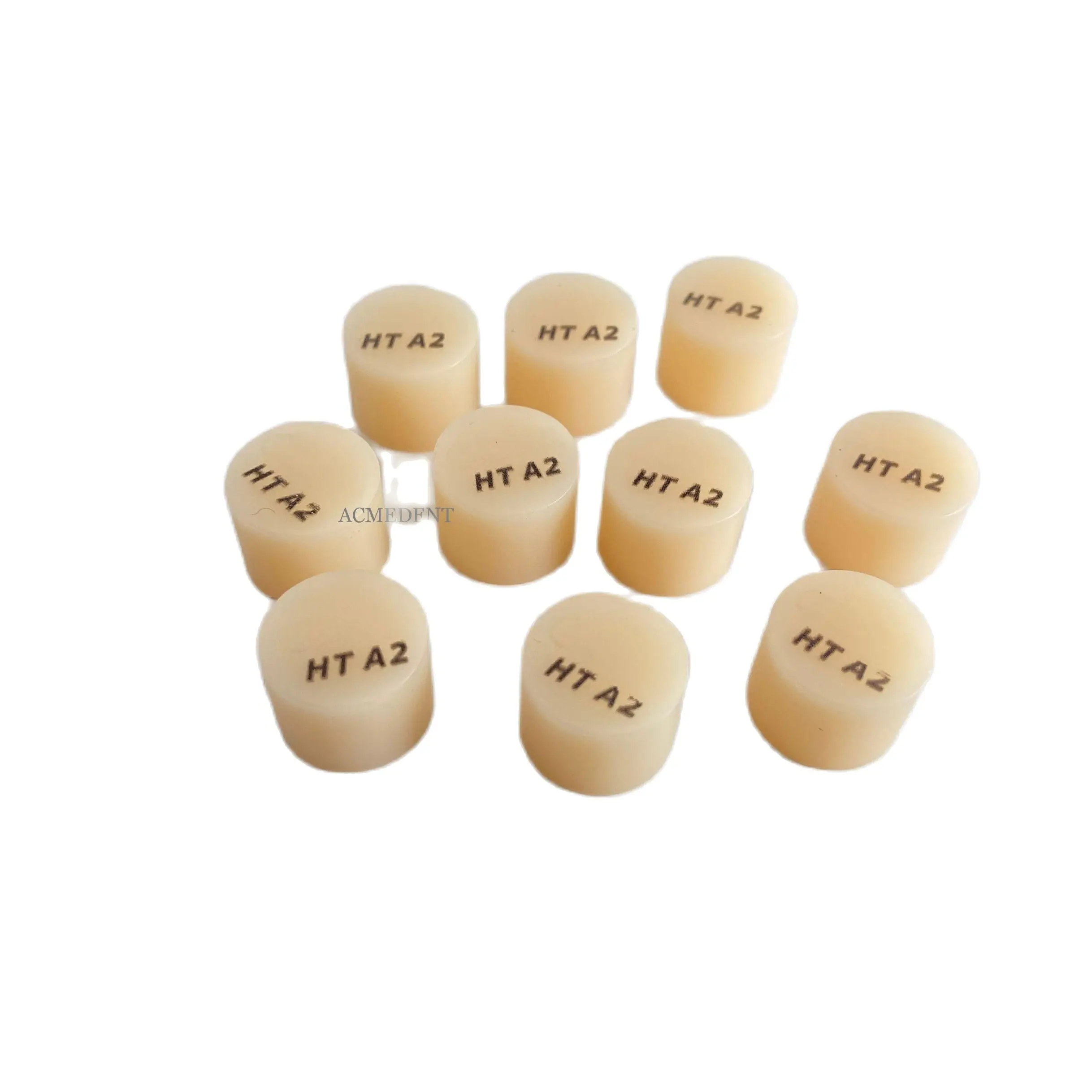 

2Pieces Dental Ingots Disilicate Glass Lithium Emax Press Porcelain Veneers Crown HT A2