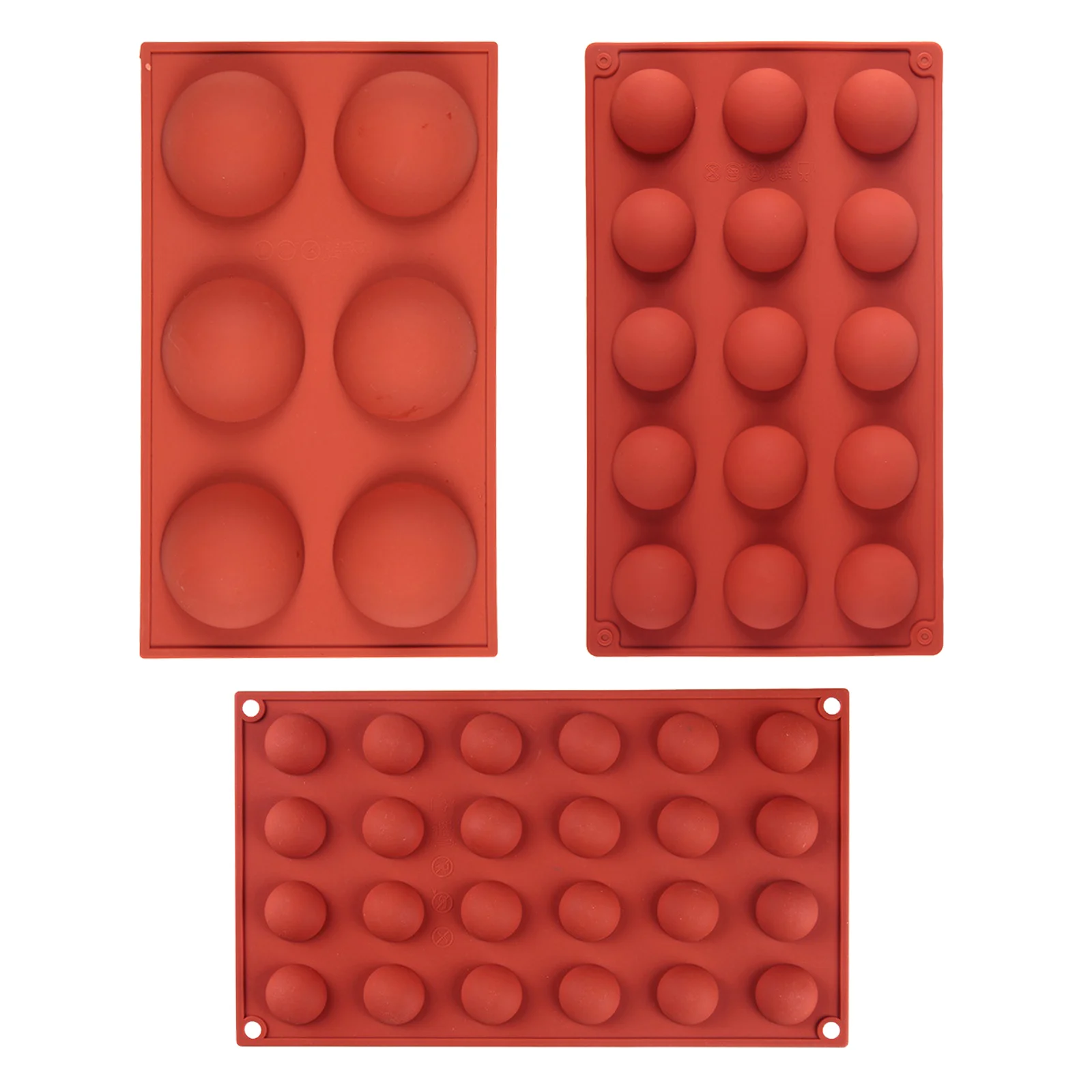 

Chocolate Mold 3 Pack Semi Sphere Silicone Baking Molds - Heat Resistant DIY Handmade Chocolate Mold Silicone Mould for Kitchen