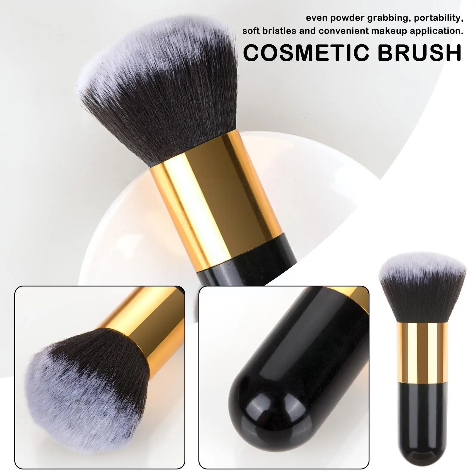 

Flat Cream Makeup Brushes Chubby Pier Foundation Brush Make Cosmetic Foundation Brushes Professional Makeup up V8V4