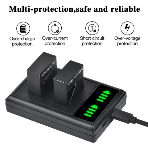 AHDBT-301 302 Батарея + светодиодное зарядное устройство USB для GoPro Hero3 + Go Pro Hero 3 Hero 3 Black Edition White Silver Edition HD-камеры 1600 мАч