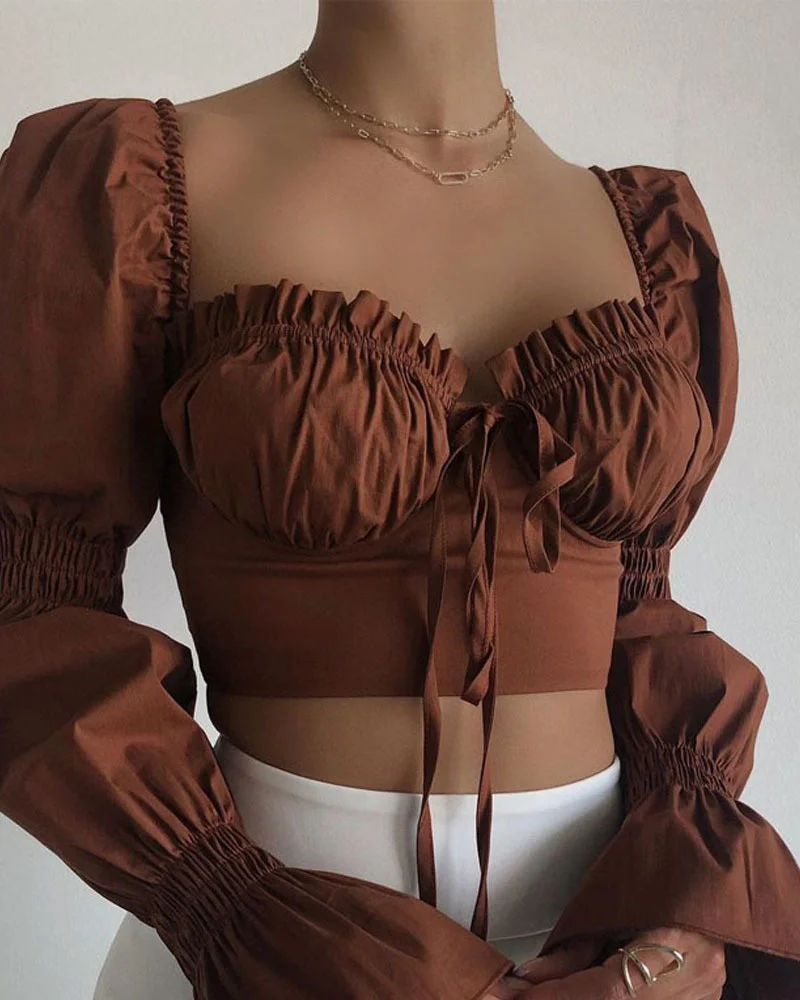 Футболка женская с расклешенными рукавами пикантный Топ для клувечерние