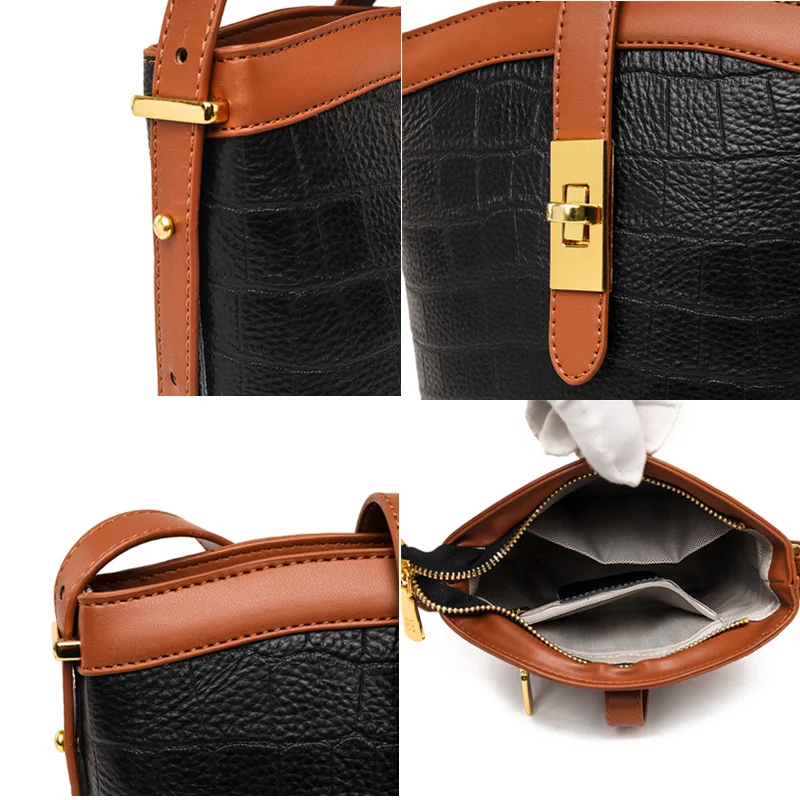 Мягкие кошельки из натуральной кожи Роскошный дизайнерский однотонный саквояж