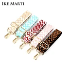 Ремешок из хлопка и нейлона IKE MARTI 140 см, для O-образной сумки, женская сумка-мессенджер, широкий ремень 3,8 см, ремни для сумки через плечо