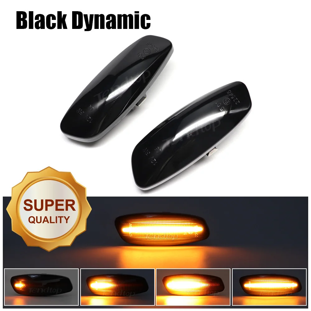 

2X светодиодсветодиодный автомобильные динамические поворотники, боковые габаритные огни, мигающий Янтарный фонарь для Citroen C4 Picasso C3 C5 DS4 Peugeot 308 207 3008 5008