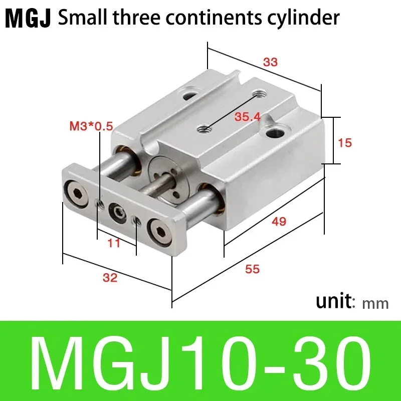 

Пневматический микроцилиндр MGJ10-10