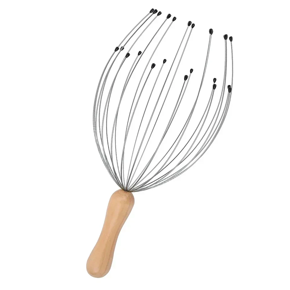 Массажер для головы с 24 пальцами чесалка осьминога Массажная домашнего