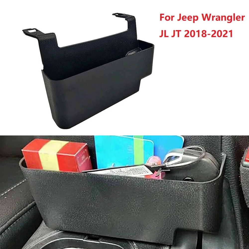 

High Quality ABS Car Rear Armrest Storage Box Organizer Barrel Case For Jeep Wrangler JL JT 2018-2021 Black Stowing Tidying