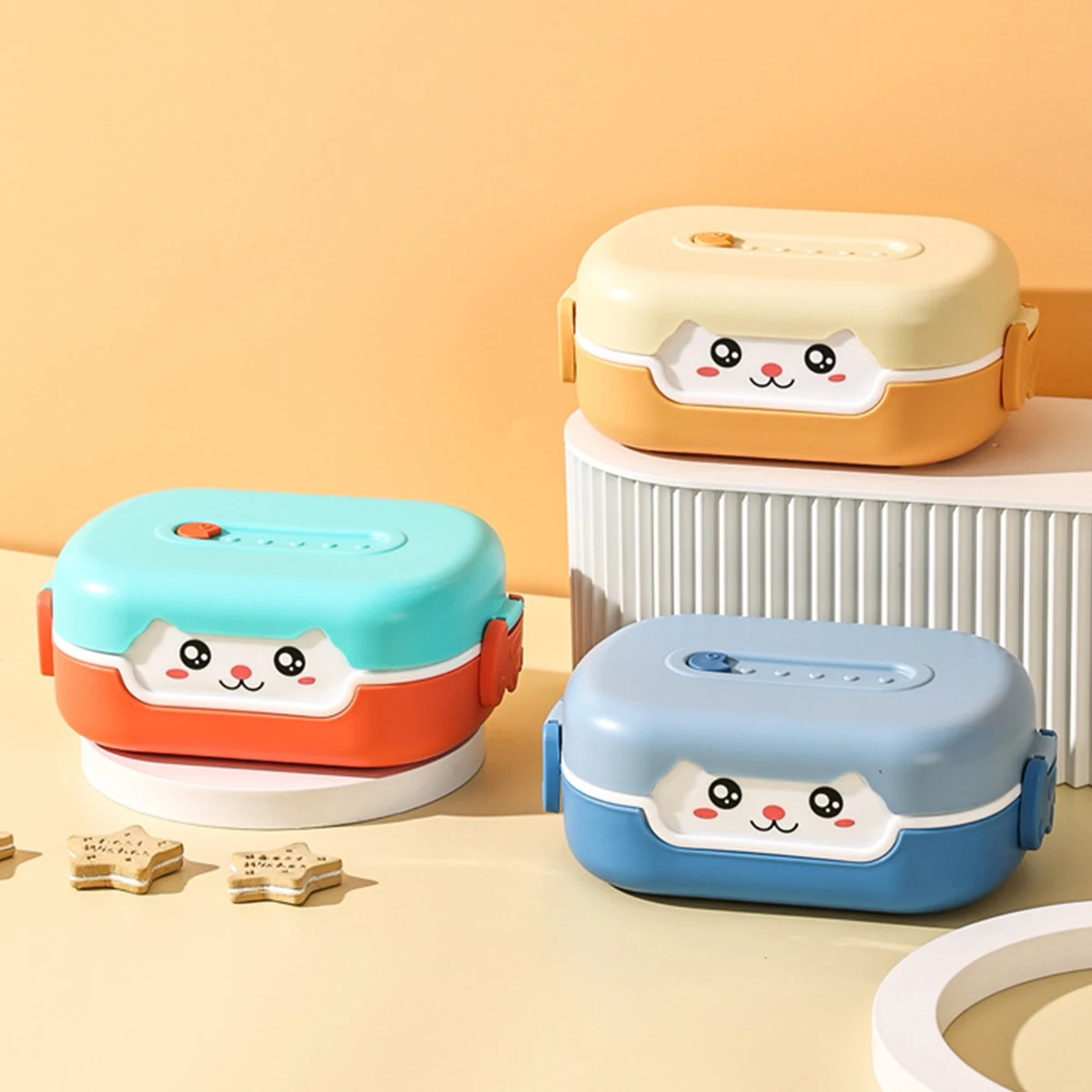 

Ланч-бокс Bento 700 мл, герметичный контейнер для еды, контейнер для еды Bento, милый мультяшный контейнер для детского еды, многоразовый портативн...