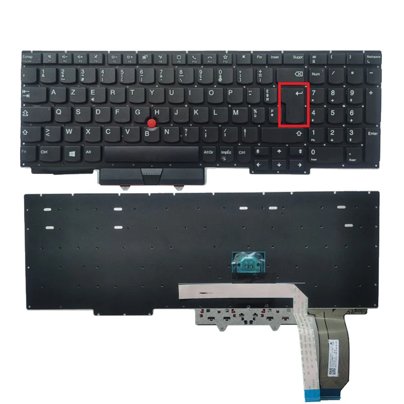 Новая французская русская клавиатура США для Lenovo IBM Thinkpad E15 Gen1 Gen2 (тип 20T8 20T9 20TD 20TE) с
