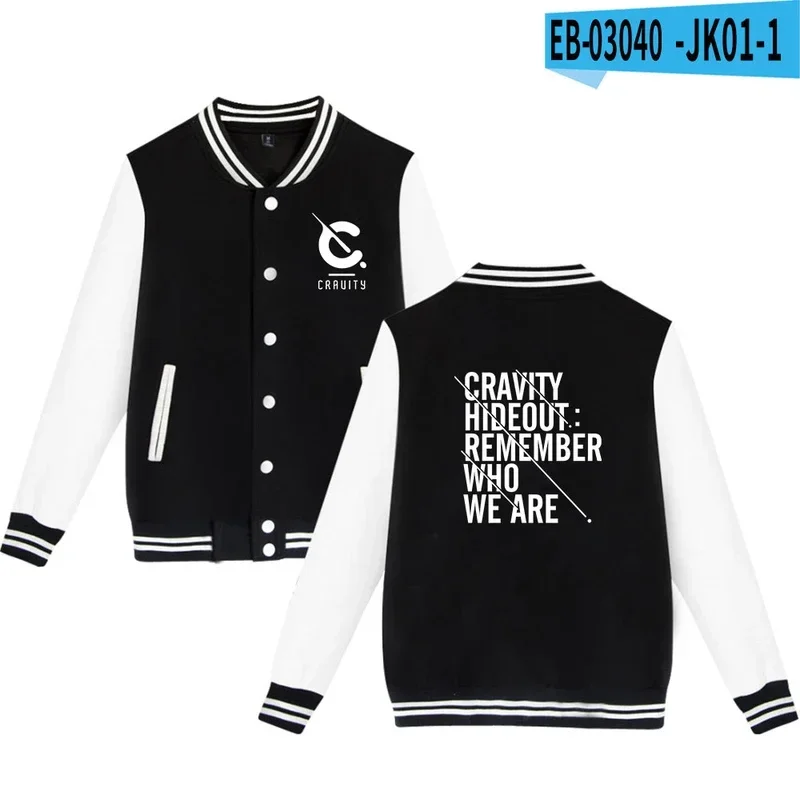 Мужская/Женская бейсбольная куртка с длинным рукавом и пуговицами