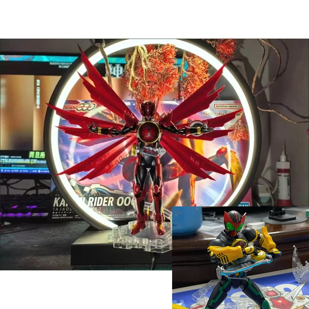 Фото Оригинальная фигурка Bandai Kamen Rider OOO, модель-конструктор Figure-rise Standard OOO Tatoba Combo, коллекционная модель, экшн-фигурка, детские игрушки №1