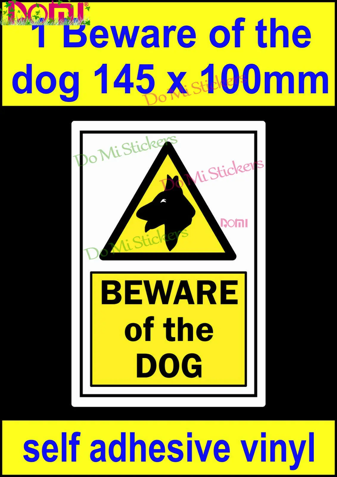 

BEWARE of The DOG WARNING Guard Dog Car SIGN Security Intruder DETERRENT Sticker Decal Wall Vinyl Die-Cut