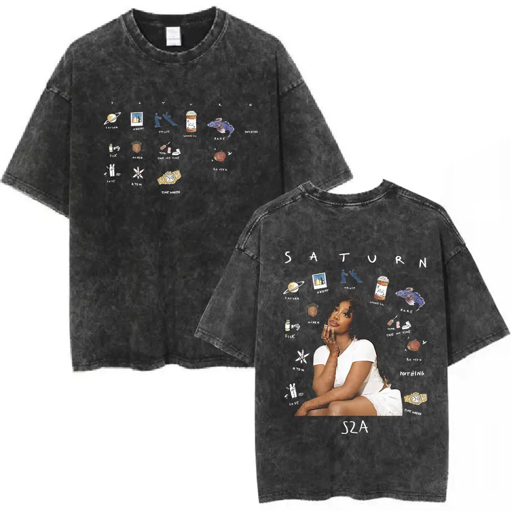 Футболка Черная винтажная в стиле ретро из хлопка