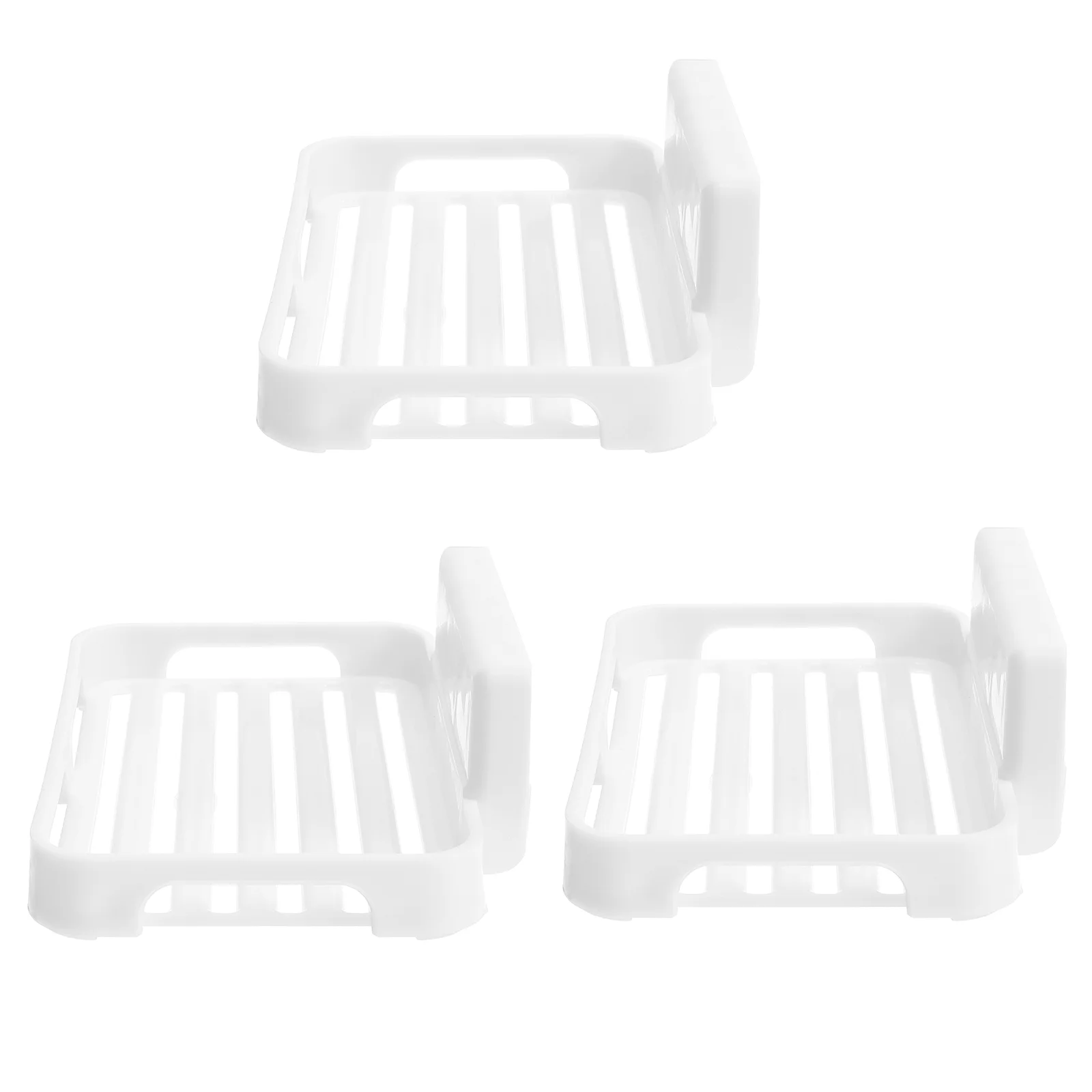 

3pcs No Drilling Wall Mount Soap Dish Self-adhesive Soap Drainer Plate Lasting Soap Holder