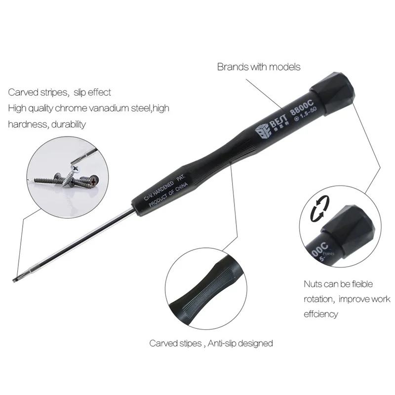 

Screwdriver Vanadium Alloy Durability Precision L Anti-skid High Hardness Hand Tools Mobile Repair Tool 142mm Specia