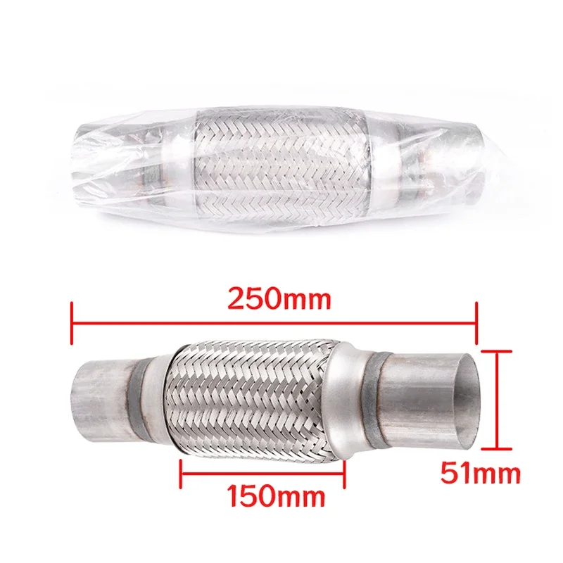 

Двухслойное автомобильное расширительное соединение выхлопной трубы, тканая гофрированная труба, глушитель из нержавеющей стали