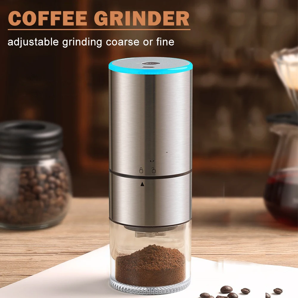 Portable Coffee Grinder Electric Burr Coffee Grinder Machine Blender For Kitchen Cafe Coffee Beans Mill Nuts Herb Spice Grinder