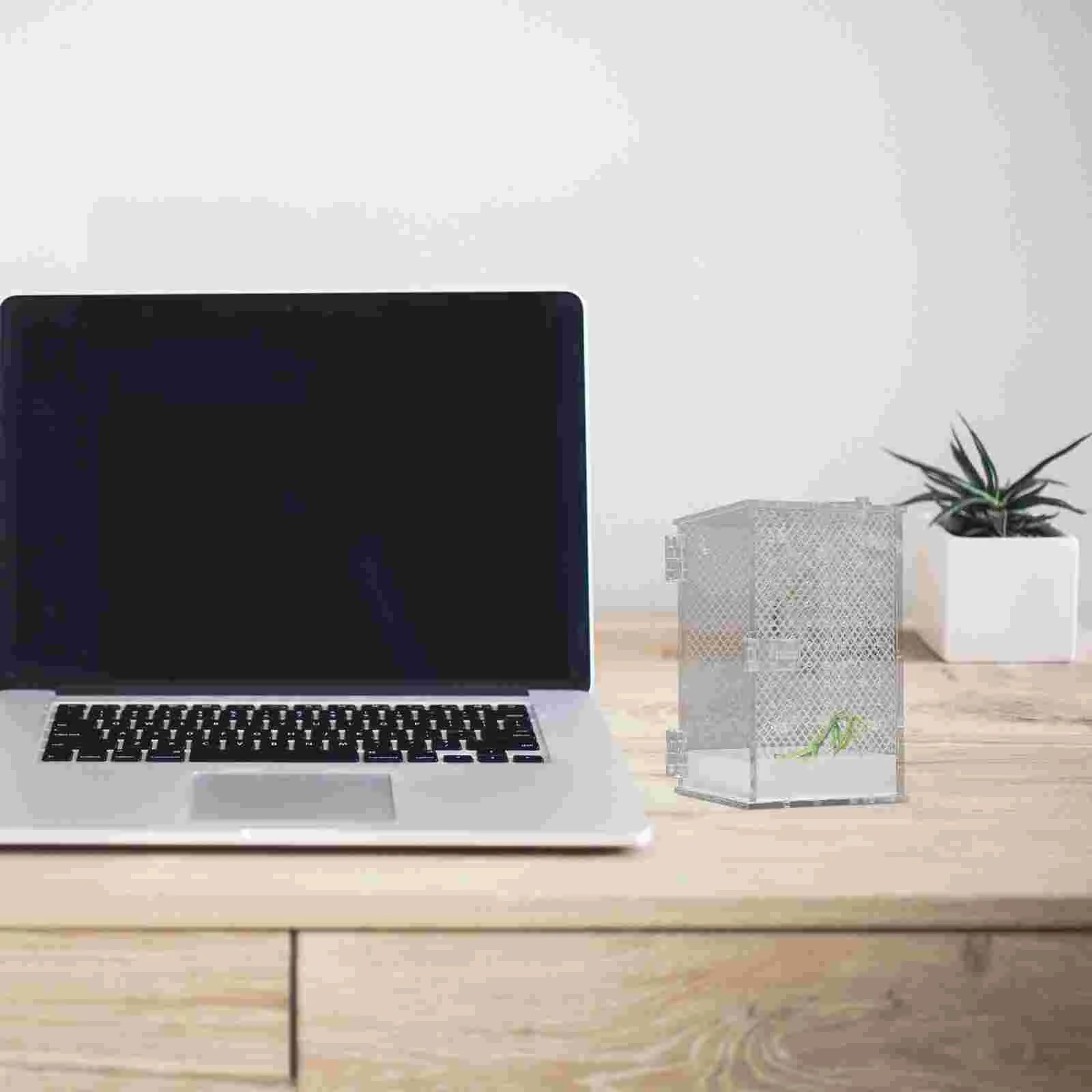 Ящик для разведения богомола белый держатель рептилий видимый чехол кормления