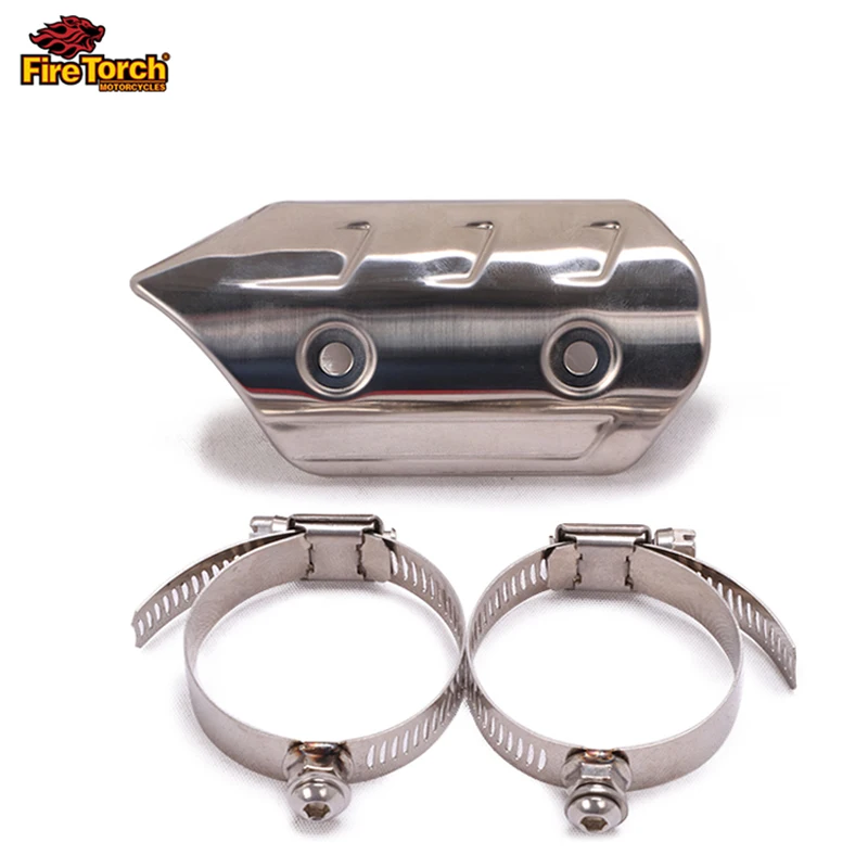 

Универсальный тепловой экран для выхлопной трубы мотоцикла, Обложка из углеродного волокна, теплоизоляция, защита от ожогов, протектор глушителя 3,8 мм до 4,5 мм