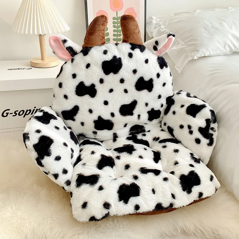 1 Piece Cow Pillow Animal Cushion Stuffed Plush Sofa Indoor Floor Home Chair Decoration Winter Kids Girl Gift