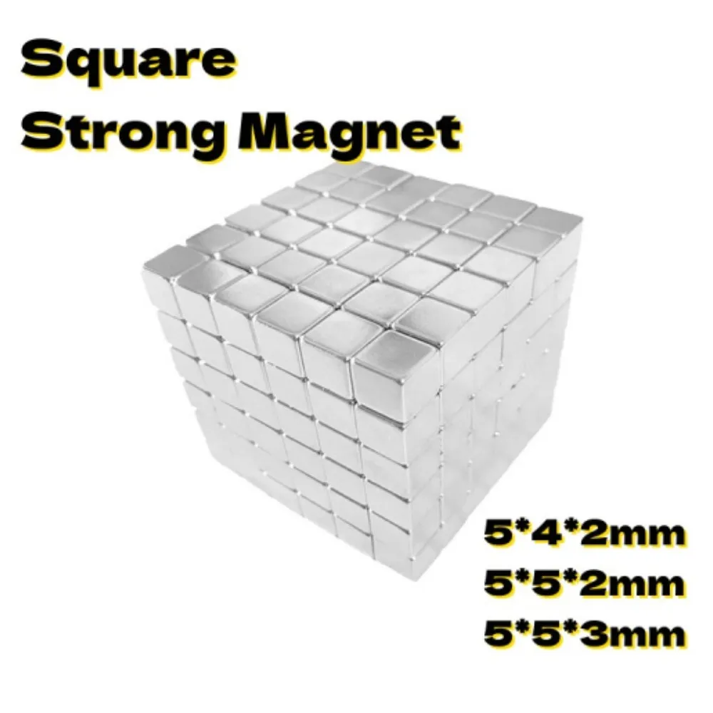 

N52 5*4*2mm 5*5*2mm 5*5*3mm NdFeB Block Magnet Permanent Neodymium Magnetic Materials Industrial/Technology/Home Use Magnets