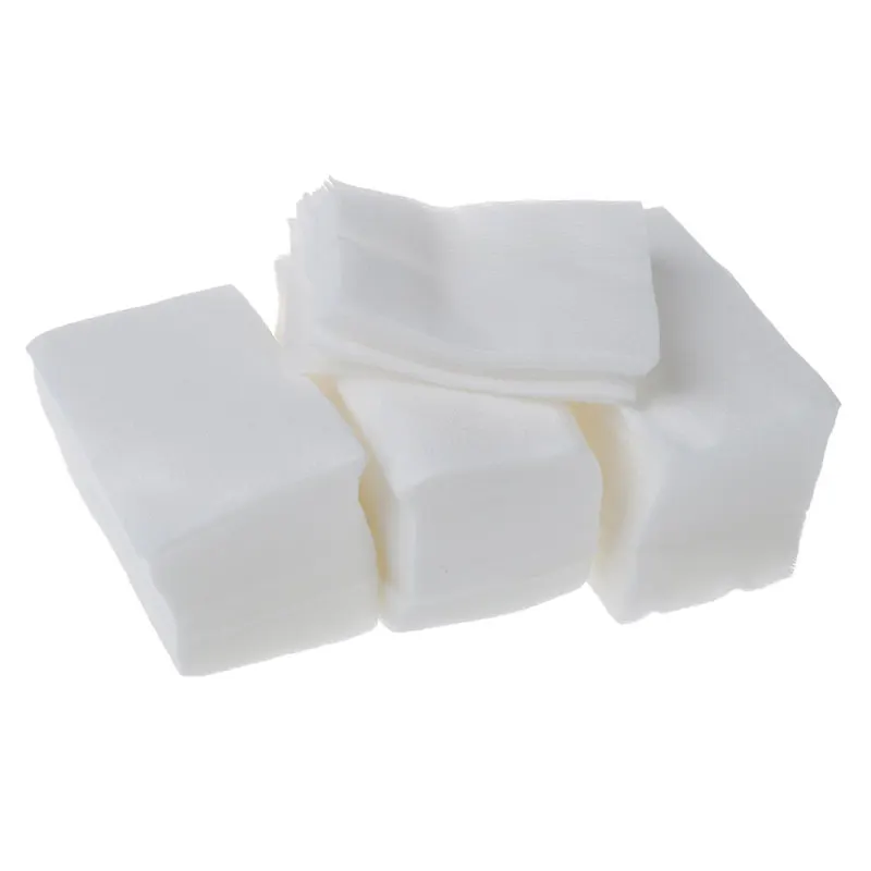 

320Pcs Lady White Nail Polish Remover Rectangular Face Cleaning Cotton Pads