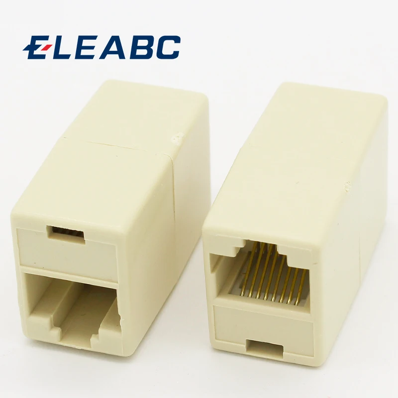 

IMC Hot 10 Pcs RJ45 8P8C Double Ports Female Plug Telephone Connector