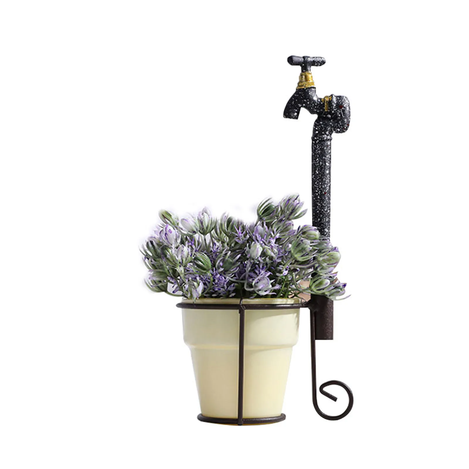 

Faucet Flowerpot Decoration Water Faucet Planter Home Garden Office Decoration