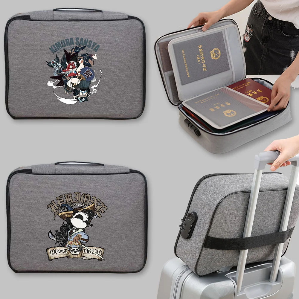 Security Documents Organizer Women Briefcase Tote File Lockbox Large Men Bag Travel Credentials Wallet Luggage Storage Handbags