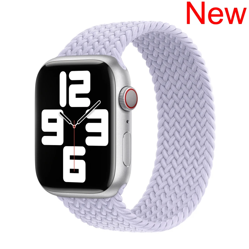 Ultra Band For Apple Watch Strap 44 mm 40mm 45mm 41mm 49mm 38mm 42mm Elastic braided solo loop bracelet iwatch series 7 se 3 6 8 images - 6