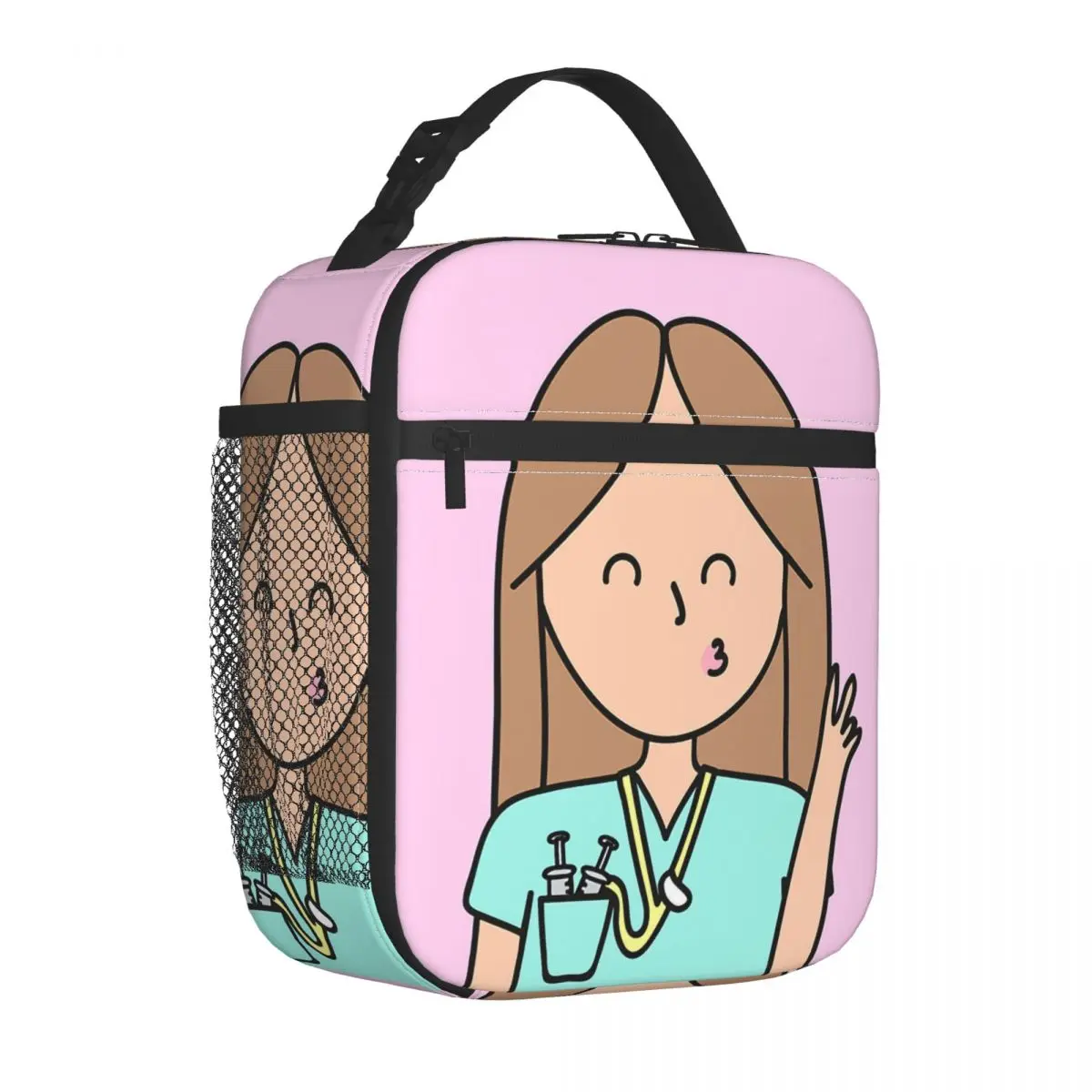 S Cooler Bag  Lunch Container Enfermera En Apuros Doctor Nurse Medical Health Tote Lunch Box College