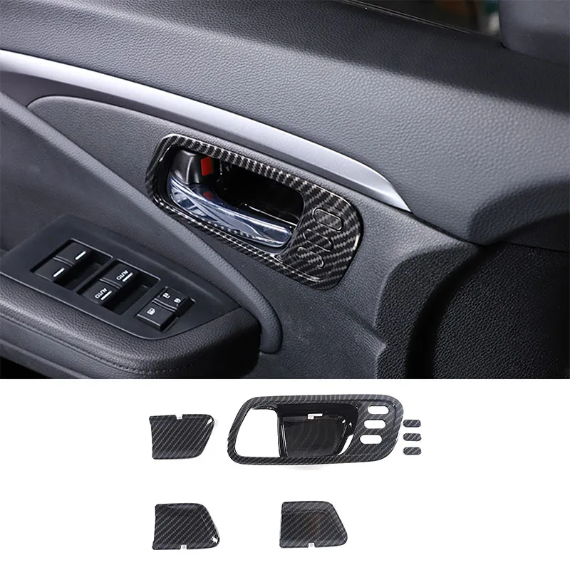 

For Honda Pilot 2015-2022 ABS Carbon Fiber/Matt Black/Red Car Door Inner Door Bowl Cover Trim Sticker Car Accessories