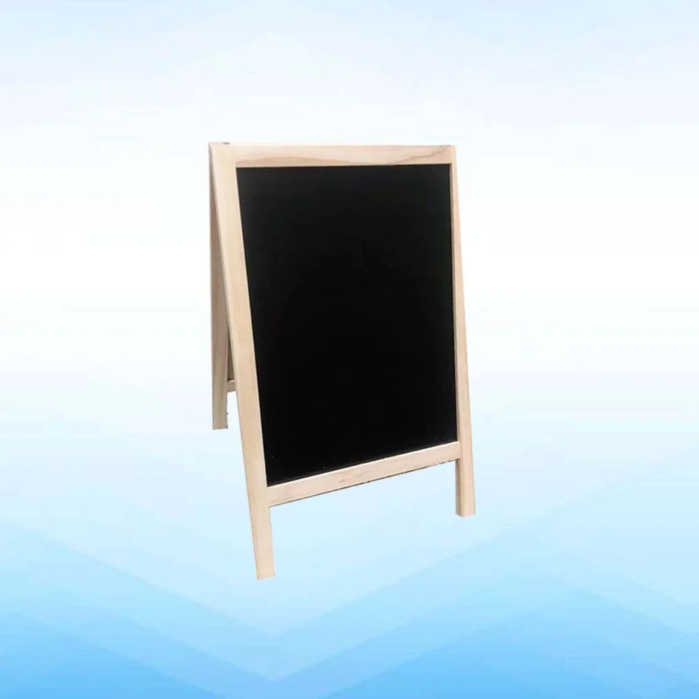 

1PC Blackboard Double-sided Log Chain Rectangular Decorative Chalkboard for Place Tag