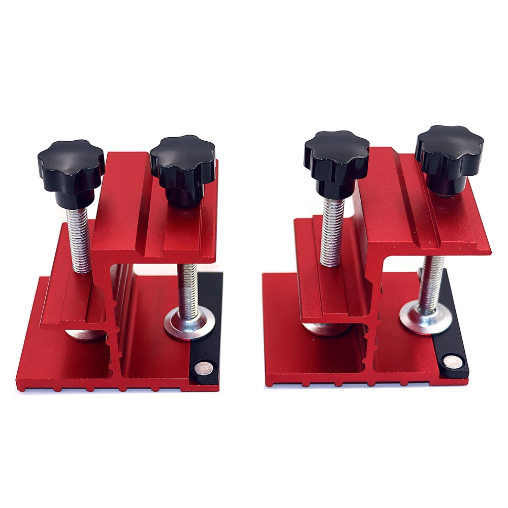 

Cutting Parallel Clamp Woodworking Spring Clips Photo Frame Holder Multifunction 2pcs Aluminium Alloy Hand Tools Measuring Ruler