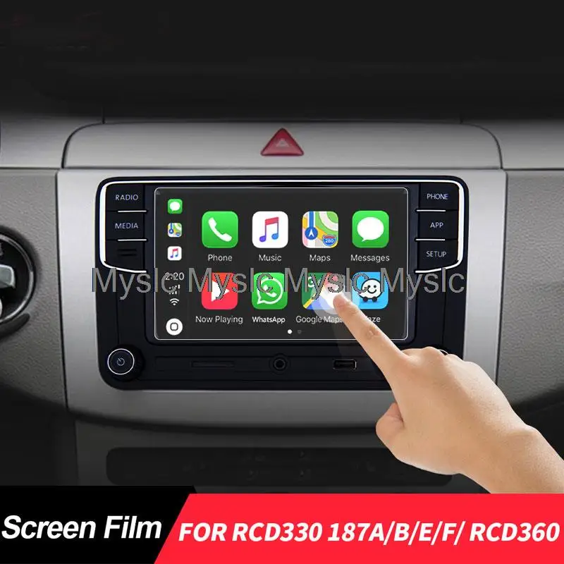 

6.5 inch MIB RCD360 Radio Toughened Glass Screen Protective Film For Volkswagen RCD330 RCD330 PLUS 187A 187B 187E 187F 280B