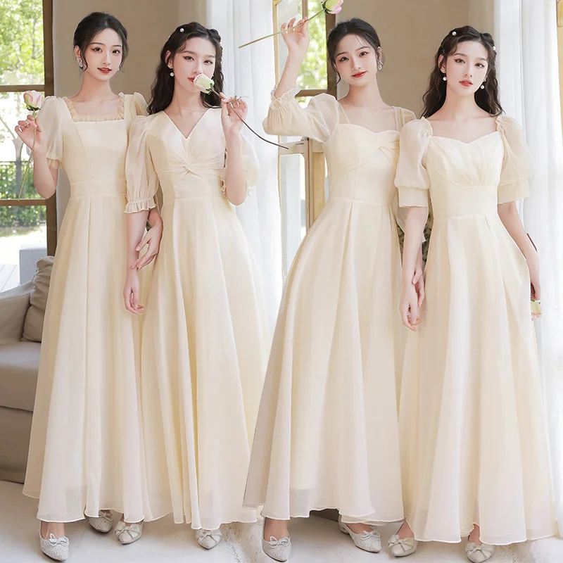 

Champagne. Bride Clothes Women's 2023 New Long Sisters Clothes Clothes Dress for Young Girls Wedding dress