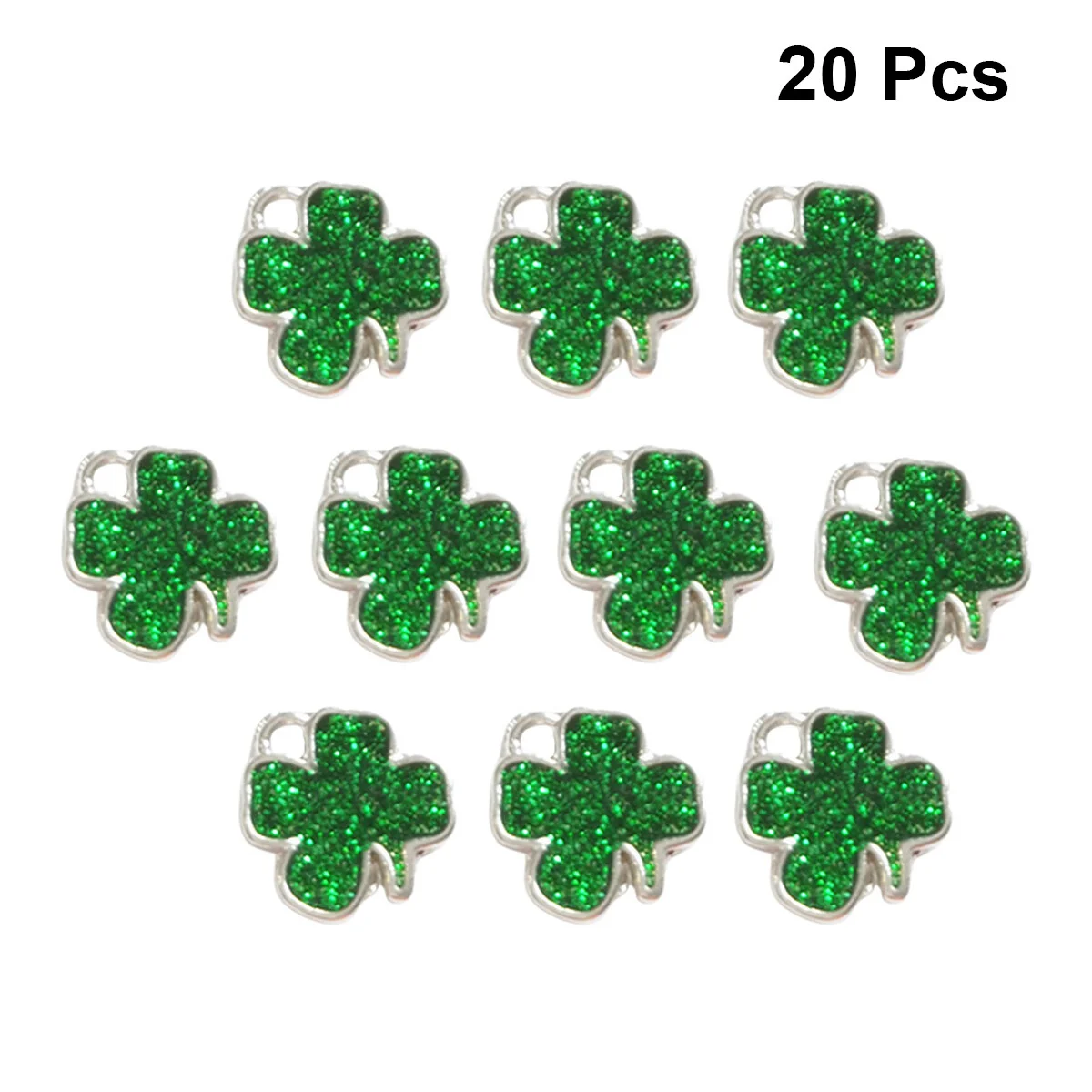 20 Pcs Lucky Pendant DIY Shamrock Decorations Bags Jewelry Accessories Miss Women Necklace