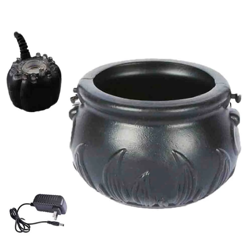

Halloween Witch Pot Cauldron Mister Mist Maker Smoke Fog Machine Color Changing Party Prop Decoration US Plug