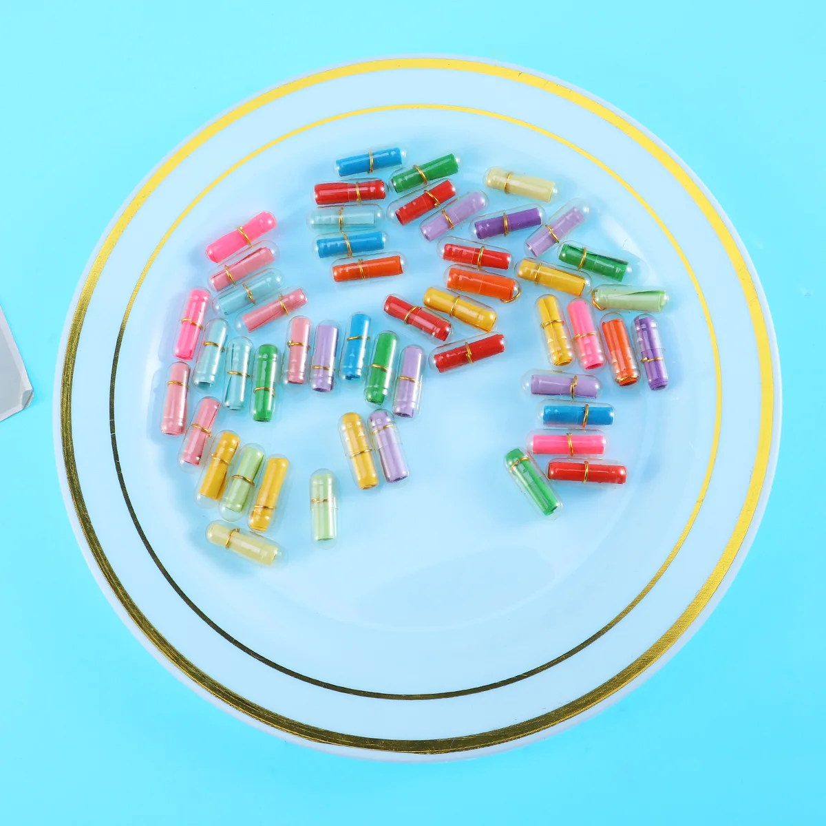 

50 pcs Message Bottles Lovely Shape Clear Love Friendship Mini Letter Container