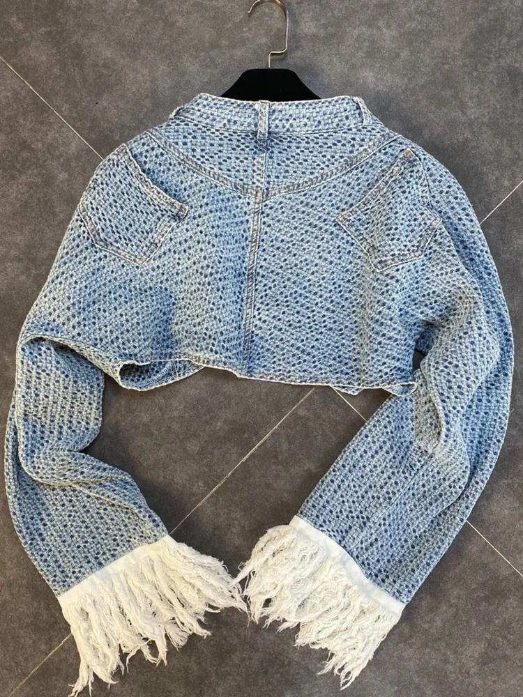 Рисунок 3 - Женские джинсы с длинным рукавом и бахромой