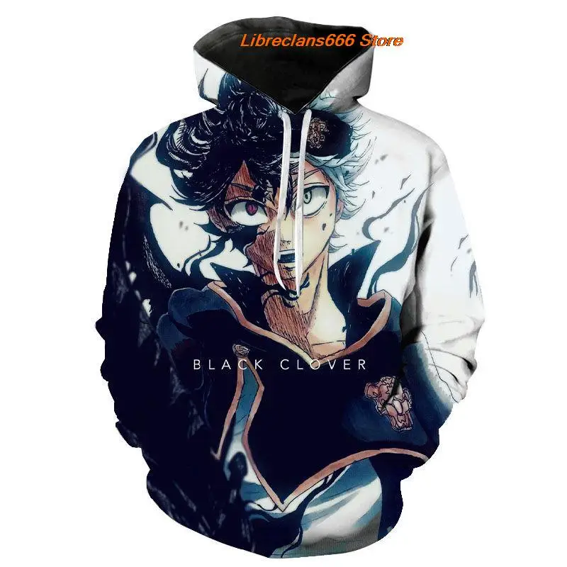 

Fashion Japan Anime Black Clover 3D Print Hoodies Boys Clothing Men Women Sweatshirt Oversized Hip Hop Pullovers Streetwear Tops