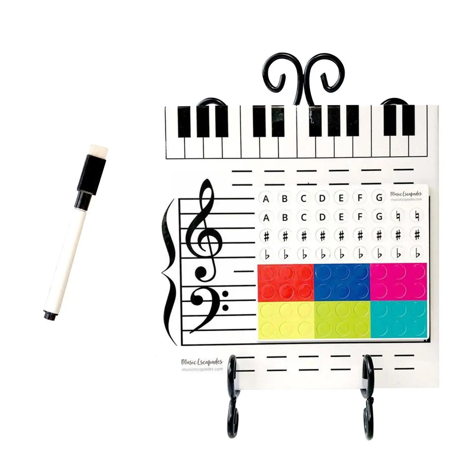 

Magnetic Dry Erase Board, Notes Reading Board For Music Class Piano Teacher Music Classroom Q2f1