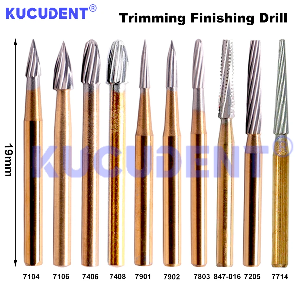 10 шт. стоматологические боры карбид вольфрама отделочное сверло для