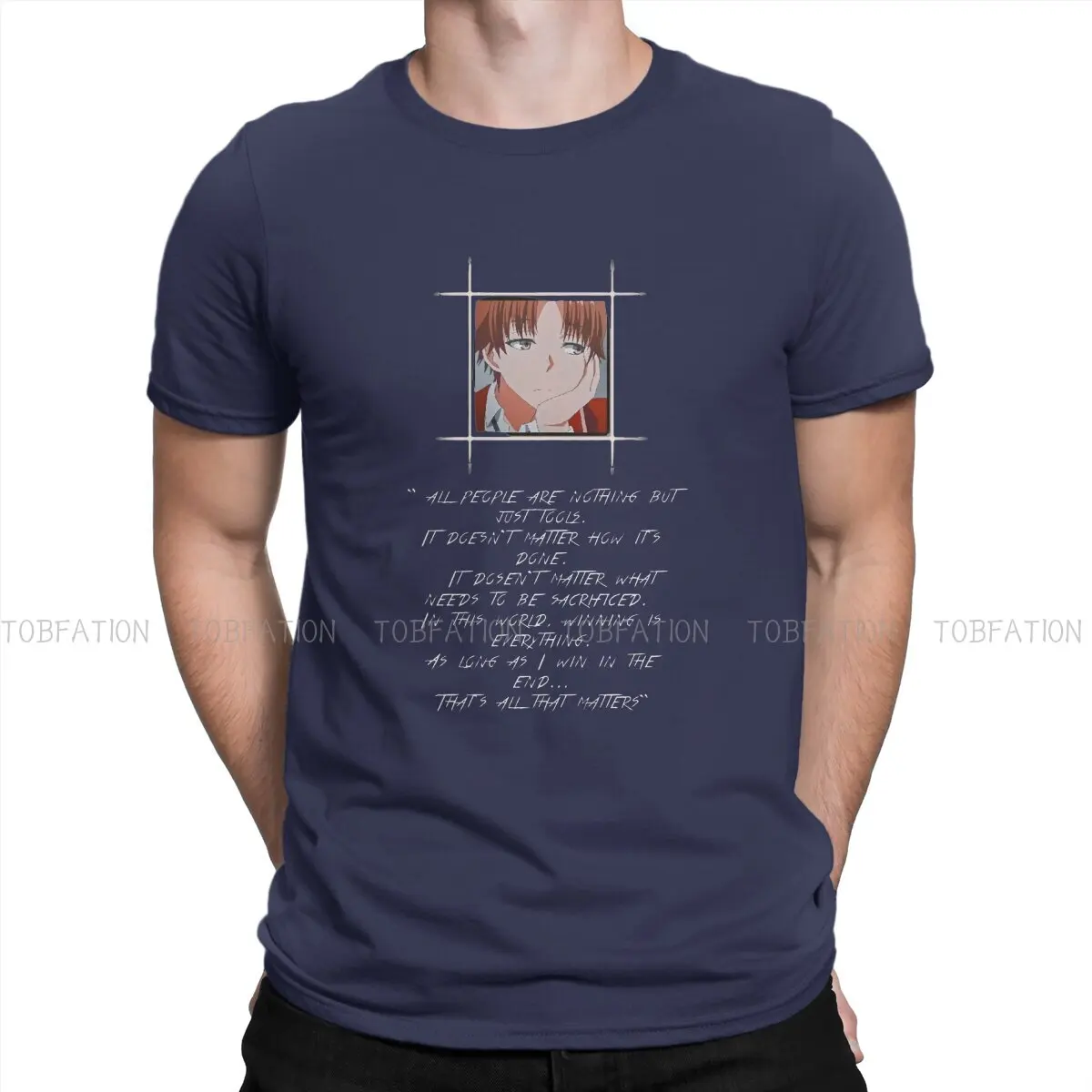 

Words Hip Hop TShirt Classroom Of The Elite Creative Casual T Shirt Men