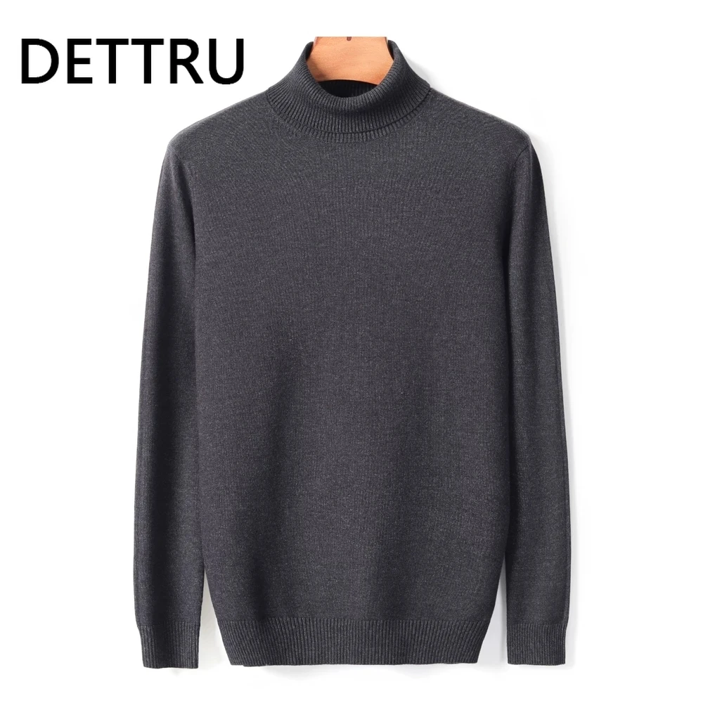 Мужская теплая водолазка повседневный удобный пуловер плотный свитер для осени