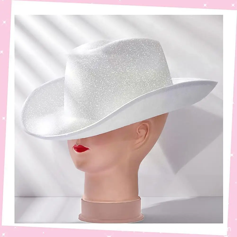 

Cowboy Hat Fedora Bachelorette Party Prop Glitter Cowgirl Hat Bachelorette Party Hat For Bridal Party Western Cowboy Hat F5P6