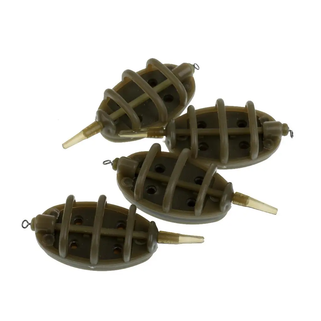 Carp Fishing Feeder Set 15g 20g 25g 35g Sinker Lures Baits Holder Device Accessories | Спорт и развлечения