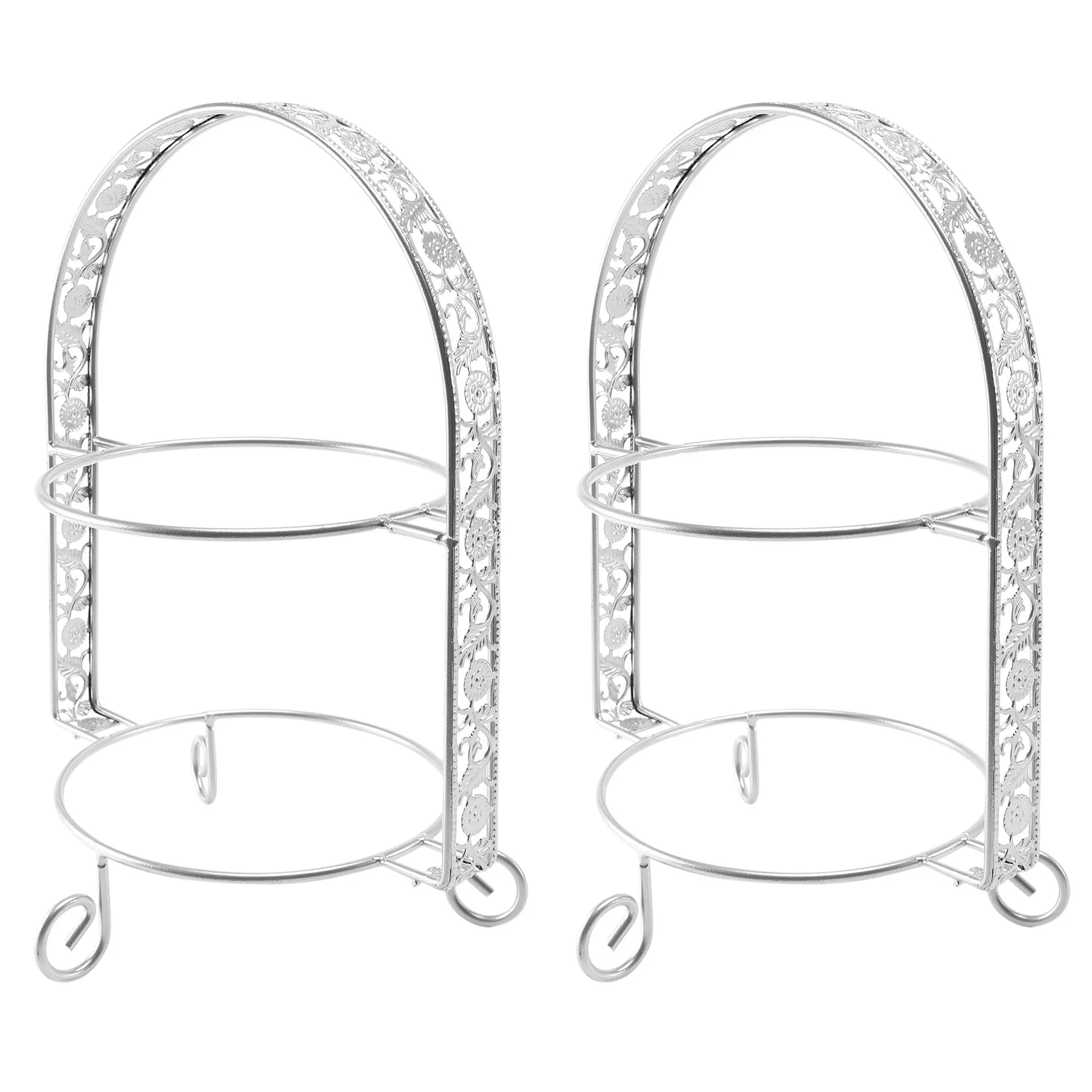 

Подставка для десертов в виде фруктов, двухслойная, серебристая