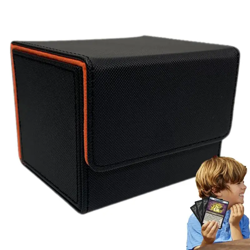 

Trading Card Deck Box Deck Of Cards Case For Children PU 100 Card Deck Box With 2 Dividers Per Box Large Size Fit 100 Sleeved